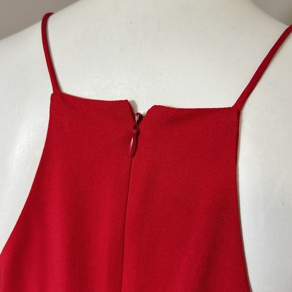 Anthropologie Hutch Jumpsuit Front Slit Jumpsuit Red Flare Leg Sleeveless 12 NEW - Picture 10 of 16